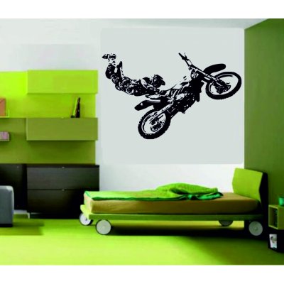 Merci-shop. Samolepka na zeď motorka FMX 13 rozměry 60 x 37 cm – Zboží Mobilmania