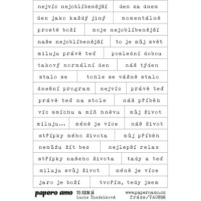 PAPERO AMO ♥ Samolepky - TO JSEM JÁ / Fráze – Zboží Živě