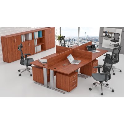 NABYTEK-DESIGNOVY.CZ - ZEP 4.6 03 Sestava kancelářského nábytku Komfort 4.6 calvados – Zboží Dáma