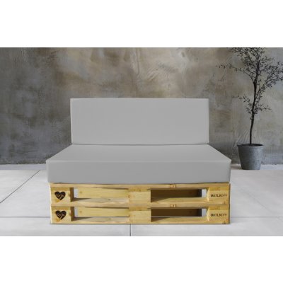 Lehněte Outdoor PREMIUM LÁTKY tl. 15 cm PREMIUM SVĚTLE ŠEDÁ 120 x 80 x 15 & 120 x 40 x 15 (SET) – Zboží Dáma