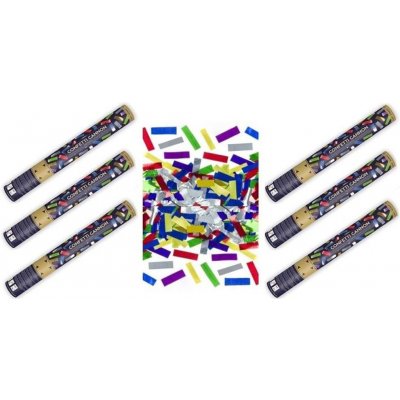 Konfety 40cm metalické barevné mix 6 ks PARTYKONF – Hledejceny.cz