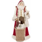 Clayre & Eef Červená dekorace Santa v kožichu a nůší s dárky - 15*14*29 cm – Hledejceny.cz