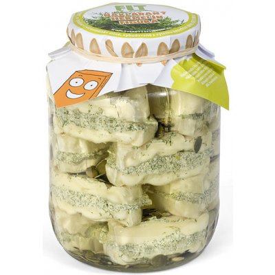 Dobrotyspribehem.cz Nakládaný hermelín s koprem 1,5 kg – Zboží Dáma