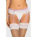 Obsessive Smyslný podvazkový pás Lilyanne garter belt Bílá – Zboží Dáma