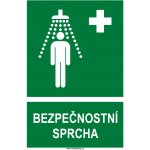 Bezpečnostní sprcha ISO 7010 plast 0,5mm 300x200 mm – Zboží Dáma