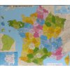 Nástěnné mapy IGN Francie - nástěnná administrativní mapa 98 x 113 cm Varianta: bez rámu v tubusu, Provedení: laminovaná mapa v lištách