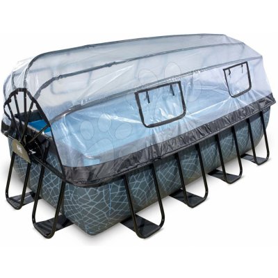 Exit Toys Frame s pískovou filtrací a kopulí 400 x 200 x 100 cm Stone Grey – Zboží Dáma