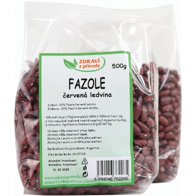 Zdraví z přírody Fazole červená ledvinka 0,5 kg – Zboží Dáma