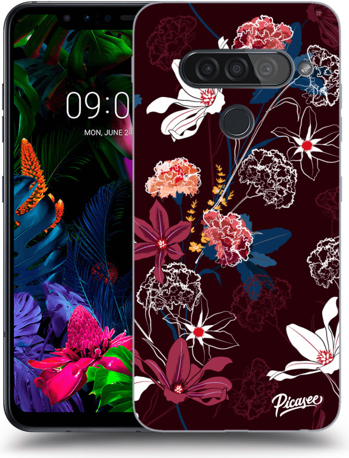 Pouzdro Picasee silikonové LG G8s ThinQ - Dark Meadow čiré