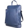 Kabelka Kožený batoh/crossbody kabelka o obsahu cca. 7 l džínově modrý