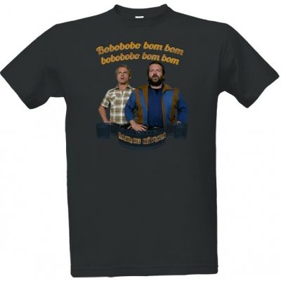 Tričko s potiskem Bud Spencer a Terence Hill pěvecký sbor pánské tmavě šedá – Hledejceny.cz