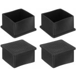 QUARKZMAN 4 kusy obdélníkových krytek nohou židlí o vnějším průměru 50x50 mm, krytky koncovek – Zboží Mobilmania