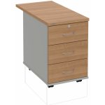 Hobis K 33 Z N 80 3 zásuvky napříč 80 cm višeň šedá – Hledejceny.cz