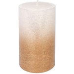 Anděl Přerov Svíčka válec se zlatým flitrem 70x130 mm – Hledejceny.cz
