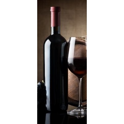 WEBLUX 58889785 Samolepka na lednici fólie Red wine and wooden barrel Červené víno a dřevěné barel rozměry 80 x 200 cm – Zbozi.Blesk.cz