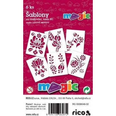 Magic papír šablony na malování LIDOVÉ M – Zboží Dáma