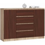 Ak furniture Kryštof 140 cm 2 skříňky a 4 šuplíky – Zboží Dáma