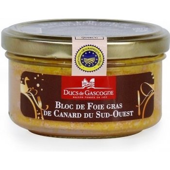 Ducs de Gascogne Kachní Foie Gras z Jihozápadu Francie v bloku sklo 130 g