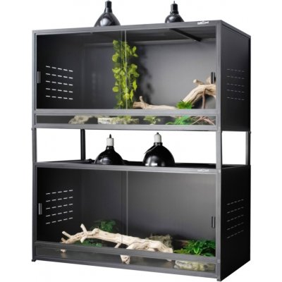 Invital sada 2 hliníkových terárií 110 x 50 x 50 cm a stohovacího kitu 25 cm – Zboží Dáma