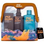 PIZ BUIN Travel Bag : pleťový krém na opalování Allergy Sun Sensitive Skin Face Cream SPF50 50 ml + tělový sprej na opalování Tan & Protect Tan Intensifying Sun Oil Spray SPF30 150 ml + tělové mléko p – Zbozi.Blesk.cz