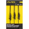 Příslušenství pro vlasce a ocelová lanka Avid Carp Montáž Ready Tied Pin Down Leader Ringed Lead Clip 3 ks