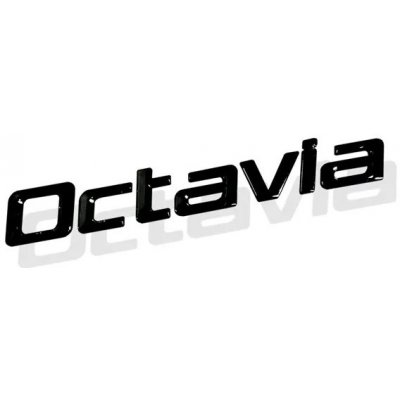 Znak OCTAVIA logo na kufr Škoda - černá v1 – Zboží Mobilmania