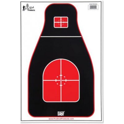 Terč pro obrannou střelbu Pro-Shot 12 x 18inch - Tactical Precision Target- Red/Black, 8 kusů – Sleviste.cz