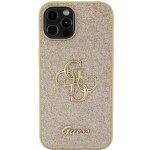 Guess Fixed Glitter 4G Metal Logo třpytivý iPhone 12 / 12 Pro - zlaté