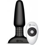 b-Vibe Rimming 2 Black vibrační kolík s rotujícími kuličkami a dálkovým ovládáním 15 x 4 cm – Zboží Dáma