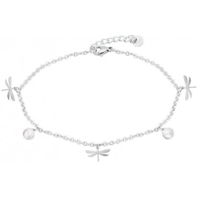 Biju Řetízek na nohu z chirurgické oceli s vážkami 3001102 – Zboží Mobilmania