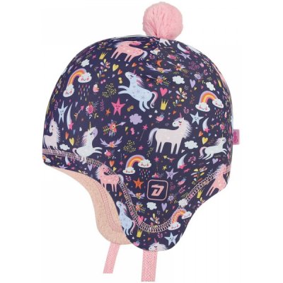 Dráče Dívčí zimní funkční čepice Dráče Polárka fialová jednorožec Fialová – Zboží Mobilmania