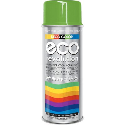 DecoColor Barva ve spreji ECO lesklá, RAL 6018 zelená, 400 ml – HobbyKompas.cz
