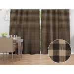 Biante Bavlněný závěs Olivia OL-019 Hnědo-béžová kostka malá 140x150 cm – Hledejceny.cz