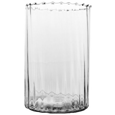 Váza sklo válec vzor čirá 18x18x28 cm
