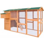 vidaXL Kurník dřevěný 295 x 163 x 170 cm – Zboží Mobilmania