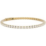 Furiosa Pozlacený tenisový náramek s čirými krystaly Swarovski SB-TENNIS-G 16 cm – Zboží Dáma