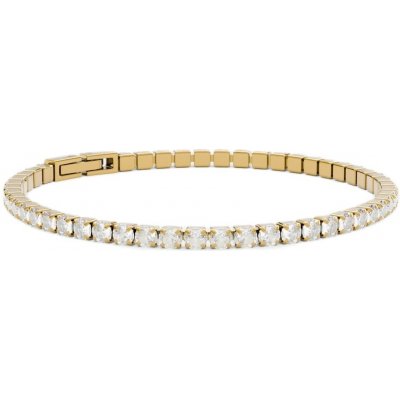 Furiosa Pozlacený tenisový náramek s čirými krystaly Swarovski SB-TENNIS-G 16 cm – Zboží Dáma