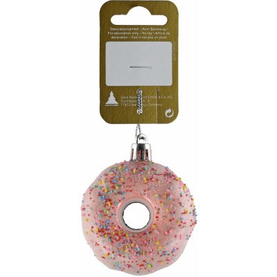 GEROMA Vánoční ozdoba donut plastový růžový pr. 6 x 3 cm – Hledejceny.cz
