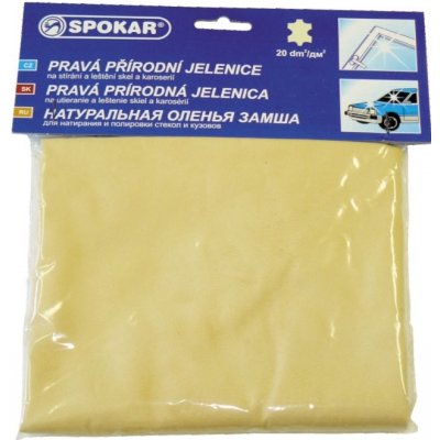 Spokar přírodní jelenice na stírání a leštění skel a karoserií 20 dm² | Zboží Auto