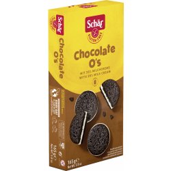 Schär Chocolate O's sušenky bez lepku kakaové s mléčnou náplní 165 g