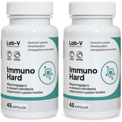 LAB-V Immuno Hard Posílení imunity pro psy a kočky 2 x 45 kapslí – Hledejceny.cz