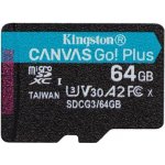 Kingston Micro SDXC Canvas Go! Plus 64 GB UHS-I U3 SDCG3/64GBSP – Zboží Mobilmania