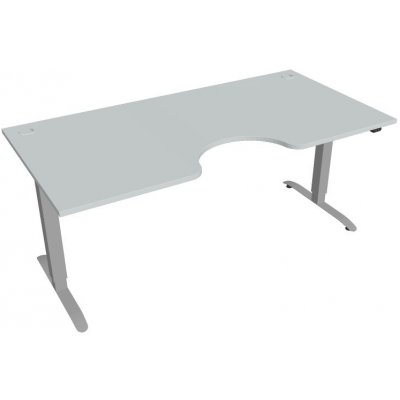 Hobis Office Pro psací stůl Motion MS ERGO 2 Šířka: 180 cm, Barva desky: šedá, Barva kovu: šedá RAL 9006 Šířka 120-180 cm / 27 barevných variant