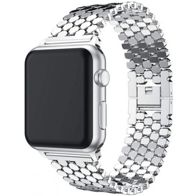 AW Kovový DOT řemínek pro Apple Watch - Stříbrný Šířka uchycení řemínku: 38/40/41mm Stříbrný IRAWKD01 – Zboží Mobilmania
