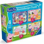 Ravensburger Prasátko Peppa: Zábavné dny 4v1 12,16,20,24 dílků – Sleviste.cz