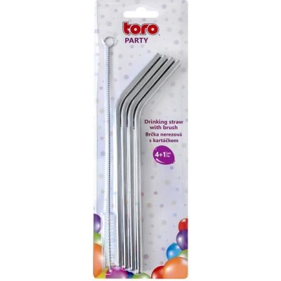 Toro brčka nerezová Eco set 4 ks + 1 ks čisticí kartáček – Sleviste.cz