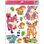 Anděl 10174 Samolepky na zeď lesní zvířátka 33 x 29 cm – Zboží Dáma