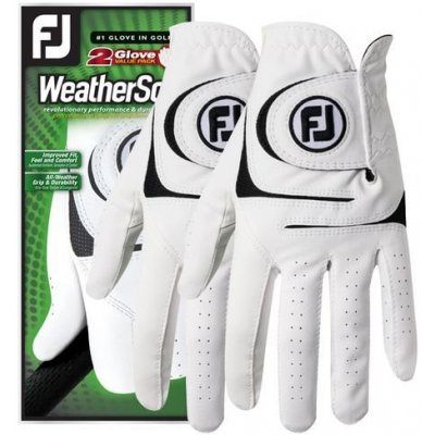 FootJoy WeatherSof Mens Golf Glove bílá Levá XL 2ks 2018