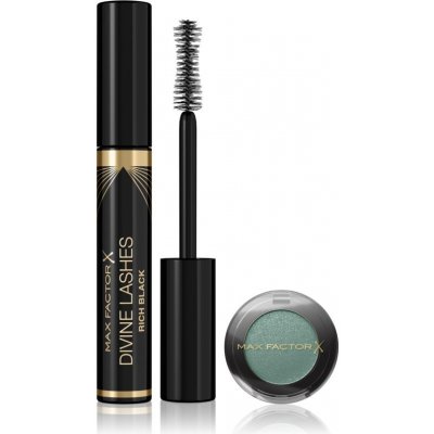 Max Factor Multiline 001 Rich Black řasenka pro natočení a oddělení řas 8 ml + 05 Turquoise Euphoria krémové oční stíny 1,85 g – Zboží Mobilmania