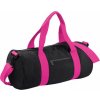 Sportovní taška BagBase sportovní oválná přes rameno 20 l černá růžová fuchsiová 50 x 25 x 25 cm BG140